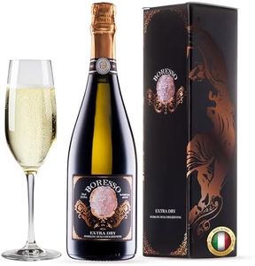 Boresso Extra Dry 0.0% ABV Non-Alcoholic Sparkling Wine With Gift Box Perfect Alcohol-Free Champagne Alternative Dealcoholized From Italy 750ml