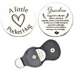 Grandma Pocket Hug Gifts from Granddaughter Grandson Christmas Birthday Gift for My Grandma Pocket Hugs Keychain for Grandma Grandmother Pockets Hug Tokens Keepsake Gifts