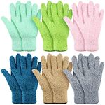 6 Pairs Microfiber Dusting Gloves, Dusting Cleaning Glove, Microfiber Gloves for Plants, Dusting Mitt Household Cleaning Gloves for Kitchen House Car Blind Dust Cleaning Women Men, 6 Colors