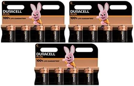 12 x Duracell C Plus LR14/MN1400 Alcaline (3 ampoules de 4 batteries) 12 piles
