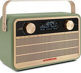 Nordmende Transita 120 - radio DAB portatile (DAB+, FM, batteria 24 ore, Aux In, sveglia, 2 orari di sveglia, sleep timer, funzione snooze, presa per cuffie) verde