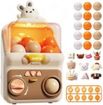 Skirfy Gumball Machine Toy for Kids,15 PCS 1.96 in Capsules Light Up Vending Machine Operated Gumball Prize Arcade Game Claw Machine Game Sensory Toys Dolls Gifts