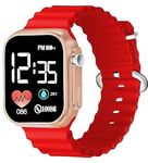 ZOVUTA Ultra Digital Dial Waterproof Smart Design LED Display Kids Watch for Boys & Girls, Men & Women, Birthday Gift (Age 4-15 Years) (Pack of 1) (Ultra Red)