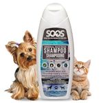 Soos Pet Shampoo Mineral Rich Mud Natural Dead Sea Cruelty Free Fast Absorbing Skin Cooling First Aid Antib-acterial and Antif-ungal Odor Remover for Dogs and Cats - 1x Pet Shampoo (500ml)