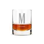 Weddingstar Custom Whiskey Glass 11oz Personalized Engraving - Single Monogram Initial