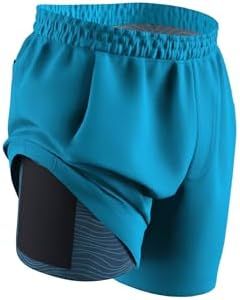 Shinesty Hammock Compression Shorts Men | 7" Athletic Shorts | US Large Blue