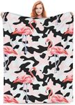 Zeleda Flamingo Blanket 50''x60'' Camo Throw Blanket for Women Girls Lightweight Soft Plush for Crib Couch Travel Gifts for Flamingo Lovers Flamingo Decorations Flamingo Decor