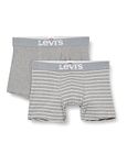 Levi's - Men's Underwear - Boxer Shorts - Vintage Stripe YD (2-Pack) - Middle Grey Melange - M