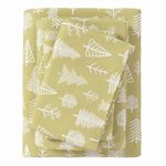 Great Bay Home 100% Turkish Cotton Cal King Winter Lodge Flannel Sheet Set | Deep Pocket, Soft Sheets