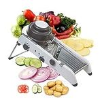 ADOV Mandoline Slicer Professional, Stainless Steel Blade Vegetable Cutter with Safety Hand Gloves, Adjustable Kitchen Mandolin Julienne Food Slicer for Potato Onion Tomato Cabbage Fruits Veg Slicing