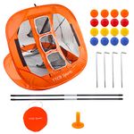 Pop Up Golf Chipping Net，Target Net Removable Golf Net，16 Training Balls, Indoor/Outdoor Golf Training Equipment, Golf Gifts for Men