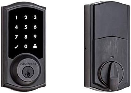 Kwikset 99160-021 SmartCode 916 Traditional Smart Lock Touchscreen Electronic Deadbolt Front Door Lock with SmartKey Security and Z-Wave Plus in Venetian Bronze