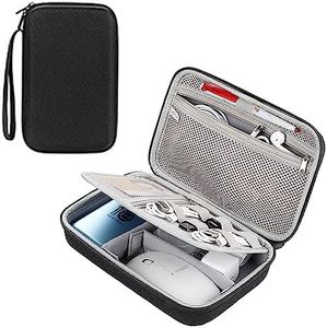 Hard Electronics Organizer Travel Case,Cable Organiser with EVA Hard Shell,Portable Double-Layer Hard Drive Case,Large Capacity Wire Storage Pouch,Tech Accessory Bag,Gadget Bag