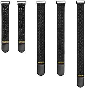 Trilancer Elastic Cinch Straps with Anti-Slip Strips, 3 Size Combo(5-Pack) Heavy Duty Hook and Loop Storage Straps for Extension Cords, Cables, Ropes, Hoses, Bike, RV, Pant Garters,Garage Organization