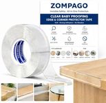 ZOMPAGO Clear Soft Corner Protectors for Furniture Strip,1.8in (W) x 13FT(L),Sharp Edge & Table Bumper,Window Edge,Wall Protector, Soft Corner Guards Safe for Proof,Table Corner Protectors in Family