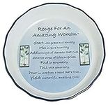 Abbey Gift (Abbey & CA Gift) 10.5" Amazing Woman Blue Boxed Pie Plate, Multicolor, Multi