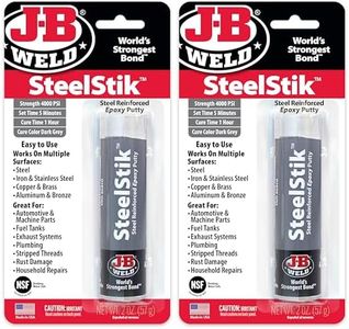 J-B Weld SteelStik, 1 Hour Cure, Steel Reinforced Epoxy Putty Stick - 2 Pack, Dark Grey (8267-2)