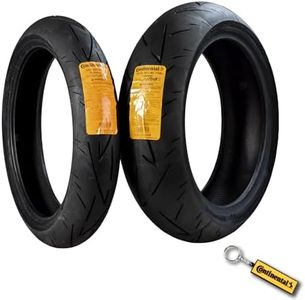 Continental Conti Sport Attack 2 120/70ZR17 Front & 180/55ZR17 Rear Sports Motorcycle Tires - High-Performance Grip, Enhanced Stability, and Quick Warm-Up 120/70-17, 180/55-17 with Keychain