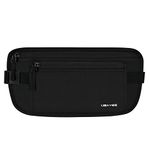 UBAYEE Travel Money Belt Hidden Under Clothes with RFID Blocking for Men and Women, Black