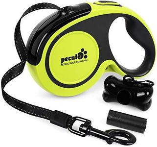 Pecute Guinzaglio per Cani Retrattile 5m,Guinzaglio per Cani Allungabile Taglia Grande,Freno e Blocco Facili con Un Solo Pulsante,Impugnatura Antiscivolo, L - Massimo 50 kg