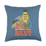 Sesame Street Bert & Ernie Friendship Level: Best Throw Pillow, 18x18, Multicolor