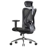 SIHOO M18 Ergonomic Office Chair, Computer Desk Chair with Adjustable Headrest and Lumbar Support, High Back Executive Swivel Chair for Home Office (Pure Black)