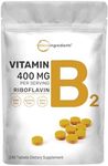 Micro Ingredients Riboflavin Vitamin B2, 400mg Per Serving, 240 Mini Tablets | Essential Vitamin B Supplement | B Vitamins for Energy Production | Easy to Swallow, Non-GMO