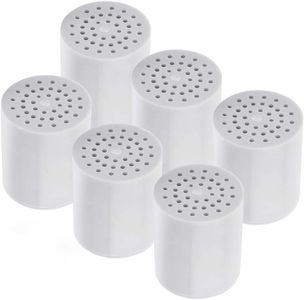 6-Piece Replacement Shower Filter Cartridge 25-Stage Shower Filter Cartridge Hard Water Purifier Removes Chlorine, Heavy Metals, Iron, Other Deposits, High Output Water Softener, Skin and Hair Health