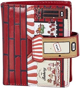 Shagwear portafoglio per giovani donne Small Purse : Diversi colori e design: (pasticceria rosso/Bakery)