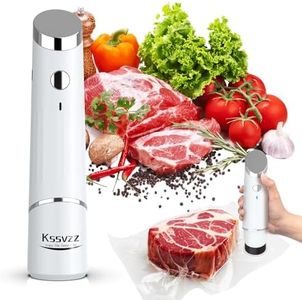 Kssvzz Mini Machine Sous Vide Alimentaire, 60 kPa Portable Appareil Sous Vide Alimentaire avec 10 Sacs Sous Vide, Rechargeable, Idéal pour Maison Voyages Camping et la Aliments Conservation