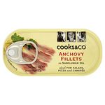 Cooks & Co Anchovy Fillets in Sunflower Oil (50g) - Pack of 2