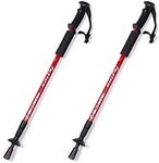 2X Lightweight Hiking Trekking Poles Walking Stick Anti Shock Adjustable