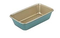 Prestige x Nadiya 9 Inch Loaf Tin - Non Stick Loaf Tins For Baking 23cm x 13cm, Dishwasher Safe Lightweight Steel Bakeware, Teal & Gold