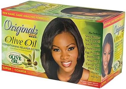 Originals by Africa's Best Olive Oil Hair Relaxer Kit, No lye Super / Coarse System, Conditions and Moisturizes For Healthier Looking, Softer, Silkier, Straighter Hair