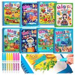 Water Coloring Books, 8 Pack Water Painting Book, Water Magic Paint Set Drawing Books for Toddlers Boy Girl Educational School Classroom Learning Gifts