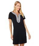 Tommy Hilfiger Women's Short Sleeve Essential Everyday Dress, Black, L