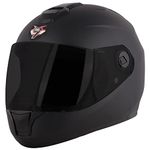 Steelbird SBH-11 7Wings ISI Certified Full Face Helmet for Men and Women(Medium 580 MM, Dashing Black with Smoke Visor)