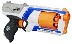 Strongarm Nerf N-Strike Elite Toy Blaster with Rotating Barrel, Slam Fire, and 6 Official Nerf Elite Darts for Kids, Teens, and Adults