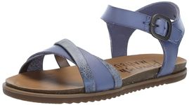 Blowfish Malibu Women's Monti Ankle Strap Sandals Flat, Dreamy Blue, 9 UK