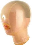 Latex Hood with Breath Control Hole for Play Suffocating Rubber Mask Back Zipper (XL)