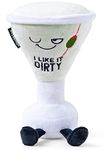 I Like It Dirty Martini Plushie - Funny Pun Meme Gag Gift, White Elephant, Stocking Stuffer Present, Great for Emotional Support, Fun Desk Accessory