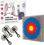 Jumbl Wall-Mounted Axe Throwing Game Set – Bristle Target with Foam Axes for Bars, Basements, and Playrooms | Indoor Safe Play for Adults & Kids, Fun Wall Decor for Boys Rooms & Game Rooms