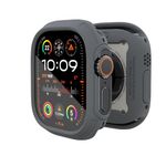 elkson Made for Apple Watch Ultra Gen 2/1 Bumper Case 49mm Screen Protector Tempered Glass, Quattro Max Series Rugged for iWatch, Military Grade Durable Protective Cover, Flexible Shock Proof, Grey