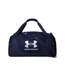 Under Armour UA Undeniable 5.0 Duffle, Water-Resistant Gym Bag, Comfortable and Versatile Unisex Duffle Bag,Midnight Navy / Midnight Navy / Metallic Silver
