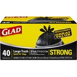 Glad Strong Quick-Tie Large Trash Bags, 30 Gallon, 40 Count