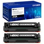 ChYuminK 212A Black Toner Cartridge (with Chip) 2 Pack 212A Ink Cartridge Replacement for HP 212A 212X W2120A W2120X Color Enterprise M554dn M555dn M555x Color Enterprise Flow MFP M578c M578z