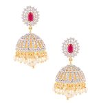 Swasti Jewels American Diamond CZ Fashion Jewellery Traditional Ethnic Earrings for Women