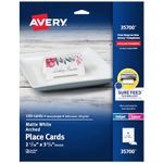 Avery Arched Die-Cut Tent Cards, 2-1/16" x 3-3/4", 65 lbs / 176 GSM, Laser/Inkjet, 100 Cards (35700)