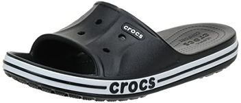 crocs unisex-adult Bayaband Slide BLACK/WHITE Slide Sandal - 10 UK Men/11 UK Women (M11W13) (205392-066)