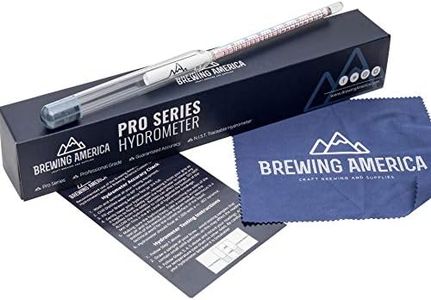 Brewing America American-Made Specific Gravity Hydrometer Alcohol ABV Tester - Pro Series Fermentation Testing Homebrew: Beer, Wine, Cider, Mead - Triple Scale Hydrometer